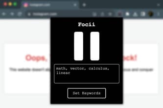 Focii focus extension dashboard